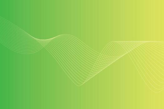 Abstract background with colorful wavy lines. Abstract green yellow gradient background design vector