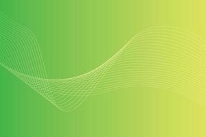 Abstract background with colorful wavy lines. Abstract green yellow gradient background design vector