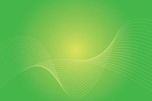 Abstract background with colorful wavy lines. Abstract green yellow gradient background design vector