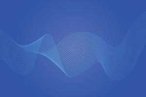 Abstract line wave blue gradient background. Modern colorful wavy line abstract background vector