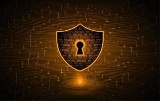 Modern Cybersecurity Technology Background with padlock vector