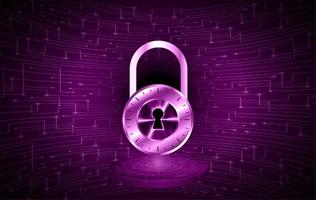 Modern Cybersecurity Technology Background with padlock vector