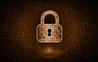 Modern Cybersecurity Technology Background with padlock vector