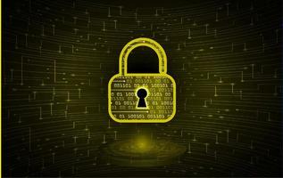 Modern Cybersecurity Technology Background with padlock vector