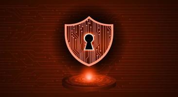 Modern Cybersecurity Technology Background with padlock vector