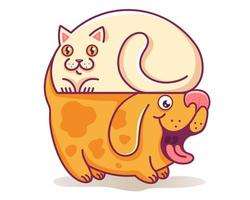 Cat and dog vector