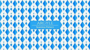 Argyle seamless pattern. Blue and white minimalist background. Vector illustration.