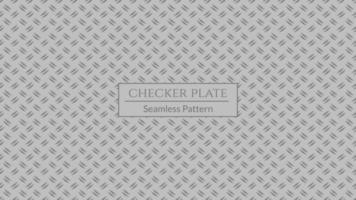 Checker plate pattern, Steel diamond plate, Metal flooring seamless pattern. Vector illustration.