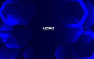 Abstract hexagonal blue technology background vector