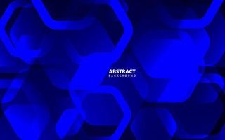 Abstract hexagonal blue technology background vector