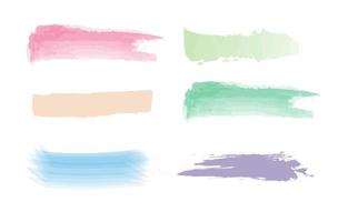 Watercolor banner color texture, brush icon element. vector