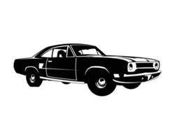 plantilla de logo de muscle car en estilo retro. vector de logotipo de coche retro