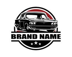 American Muscle Car Logo Design Vector Icon Graphic Emblem Illustration