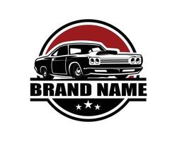 classic car logo emblem which is cool and easy to use vector