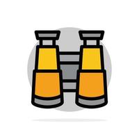 Binoculars Search Watch Abstract Circle Background Flat color Icon vector