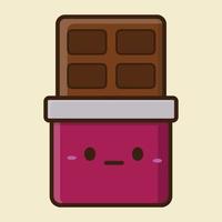 ilustración de barra de chocolate vector