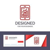 Creative Business Card and Logo template Graph Analytics Info graphic Mobile Mobile Graph Vector Ill