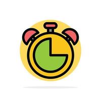 Alarm Clock Education Timer Abstract Circle Background Flat color Icon vector