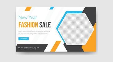 Fashion sale thumbnail design. free vector