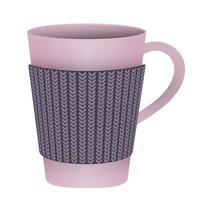 mug in a knitted case vector