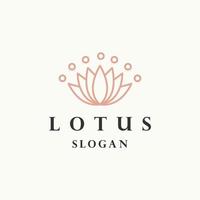 Lotus logo icon design template vector