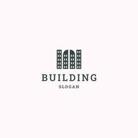 Buildings logo icon flat design template vector