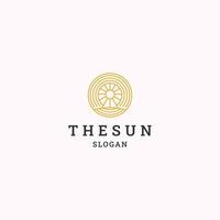 The sun logo icon design template vector illustration