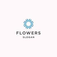 Flower logo icon design template vector