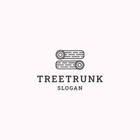 Tree trunk logo icon design template vector