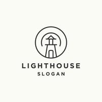 Light house logo icon design template vector