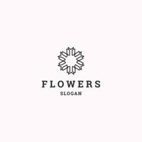Flower logo icon design template vector