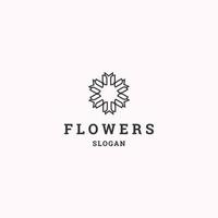 Flower logo icon design template vector