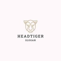 Head tiger logo icon design template vector illustration