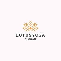 Lotus yoga logo icon design template vector illustration