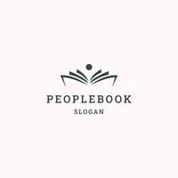 People book logo icon design template vector