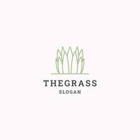 The grass logo icon design template vector