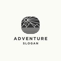 Adventure logo icon flat design template vector