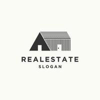 Real estate logo icon flat design template vector