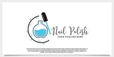 nail polish vector logo design template