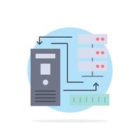 Combination data database electronic information Flat Color Icon Vector