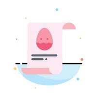 File Data Easter Egg Abstract Flat Color Icon Template vector