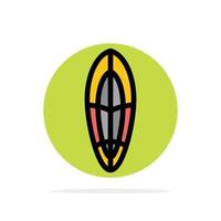 Recreation Sports Surfboard Surfing Abstract Circle Background Flat color Icon vector