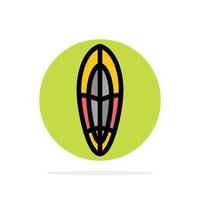 Recreation Sports Surfboard Surfing Abstract Circle Background Flat color Icon vector