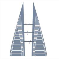 Silhouette of Bahrain World Trade Center . Vector illustration