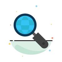 Globe Internet Search Seo Abstract Flat Color Icon Template vector