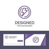 Creative Business Card and Logo template Bolt Light Voltage Industry Power Vector Illustration