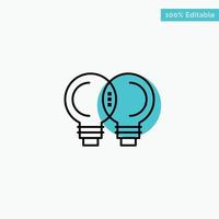 Idea Innovation Mechanic Thinking turquoise highlight circle point Vector icon