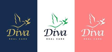 Bird logo, perfect for beauty care. vector