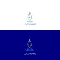 logotipo de cristal para empresa comercial. vector