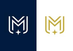 letter M, and V, suitable for the company's initial symbol. vector